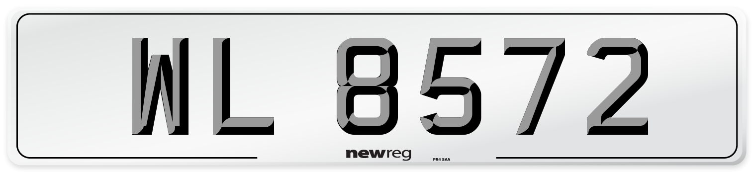 WL 8572 Number Plate from New Reg